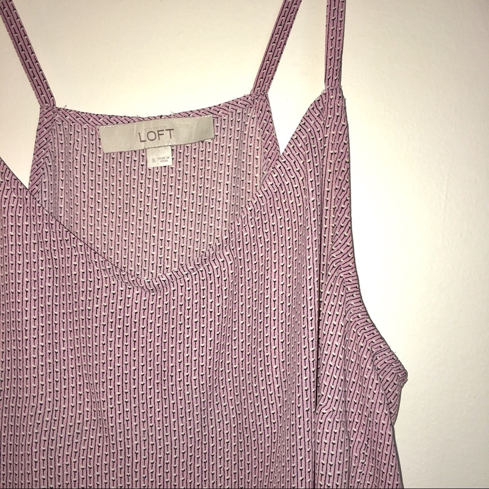 LOFT Pink Patterned Cami / Shell - Picture 2 of 3
